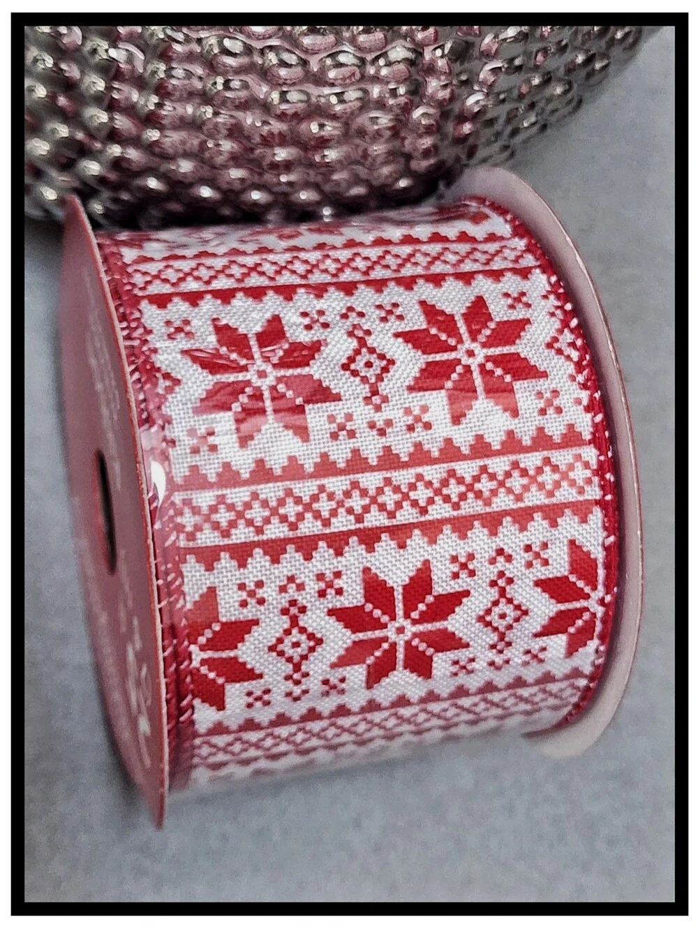 NEW IKEA 2017 Vinter Felted + Fair Isle Wired Fabric Gift Wrap Ribbon Lot NEW
